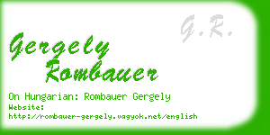 gergely rombauer business card